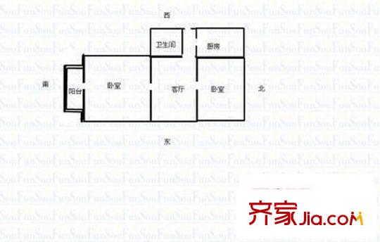 山西煤炭職工培訓(xùn)中心宿舍 3室 戶型圖
