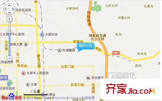 建材小區(qū)交通圖太原  