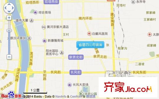 省建四公司宿舍交通圖太原  
