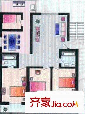 盛立苑戶型圖4室2廳2衛(wèi)1廚