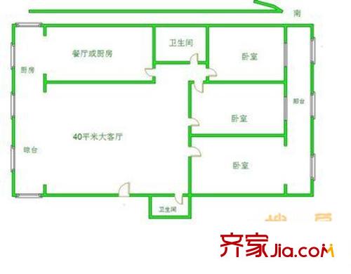 精工家園住宅小區(qū) 4室 戶型圖