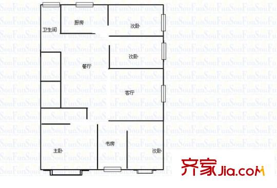 陽光花園 5室 戶型圖