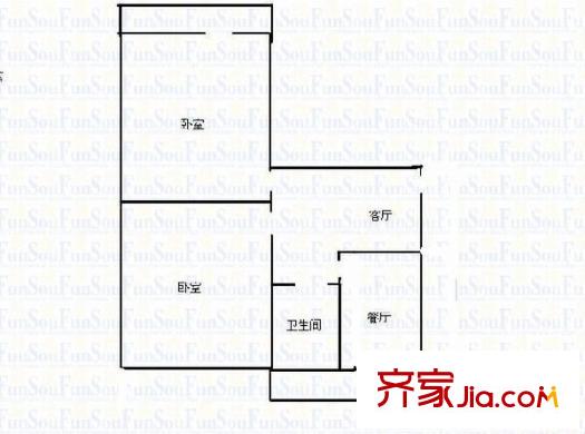 太原 財大北校宿舍 2室戶型圖