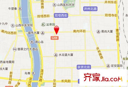 財大北校宿舍交通圖太原  