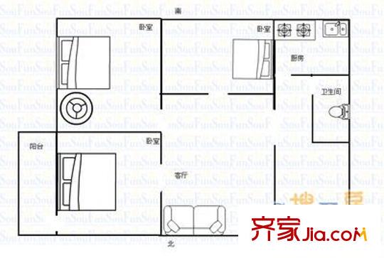 漪鑫雅園 3室 戶型圖