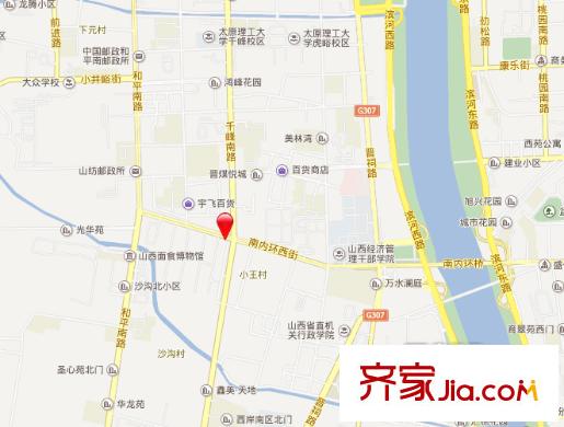 省電建三公司宿舍交通圖太原  