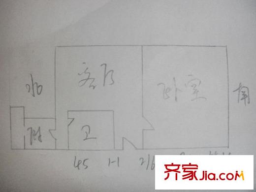 漪汾小區(qū) 1室 戶型圖