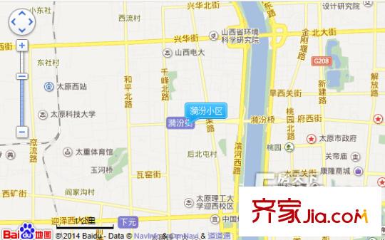 漪汾小區(qū)交通圖太原  