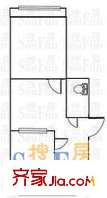消防總隊宿舍 2室 戶型圖