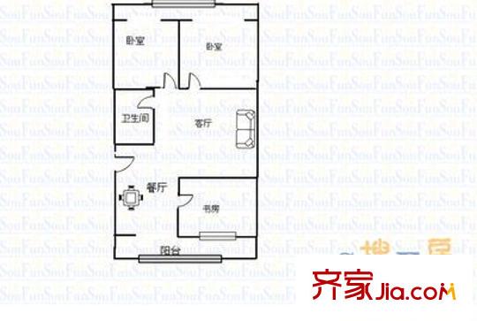 清新雅苑 3室 戶型圖