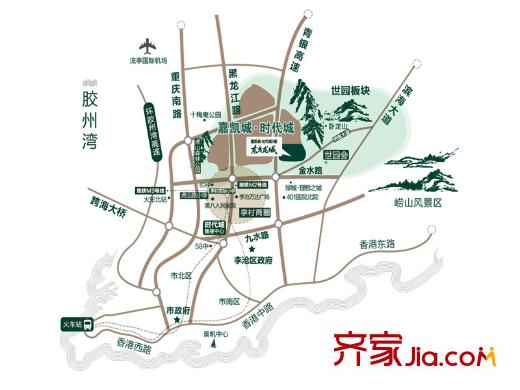 嘉凱城時代城二期東方龍域區(qū)域圖