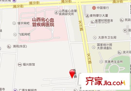 漪汾街安裝公司宿舍交通圖太原  
