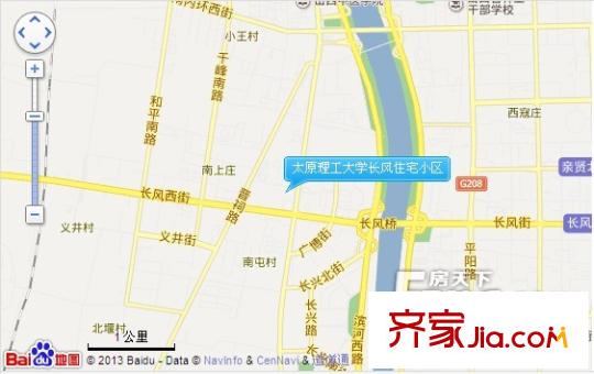 太原理工大學(xué)長(zhǎng)風(fēng)住宅小區(qū)交通圖太原  