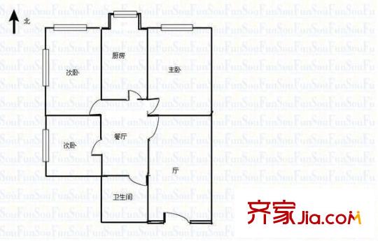 太原師范學(xué)院宿舍 4室 戶型圖