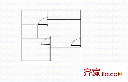 太原師范學(xué)院宿舍 2室 戶型圖