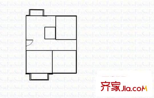 省委黨校塢城家屬小區(qū) 3室 戶型圖