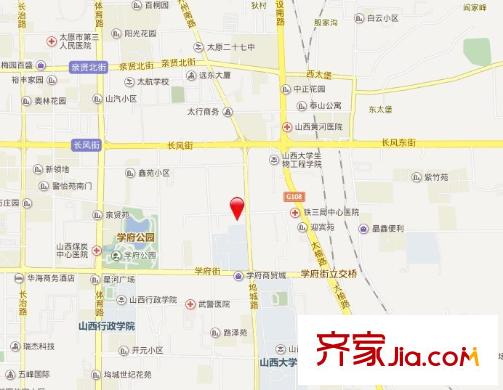省委黨校塢城家屬小區(qū)交通圖太原  