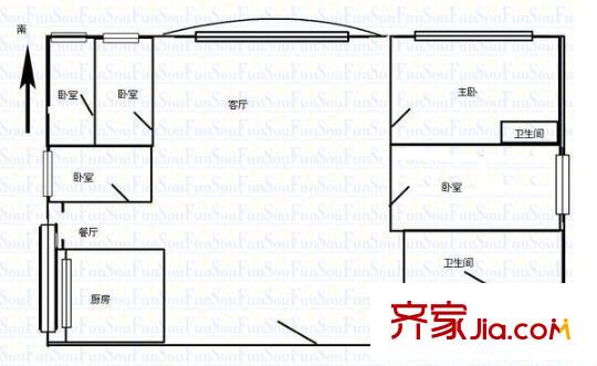 麗華甲第苑戶型圖太原 麗華甲地苑 戶型圖 4室2廳