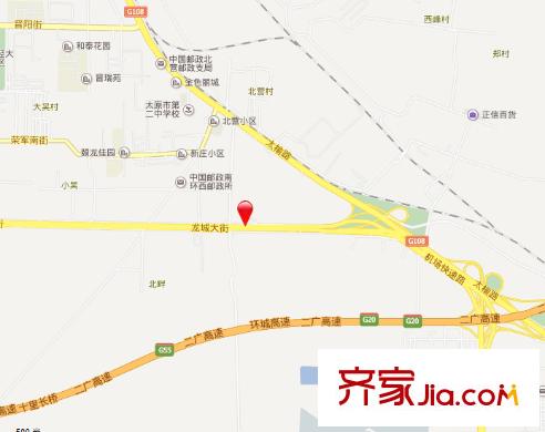 龍城新居交通圖太原  