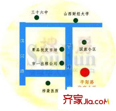 平陽路住宅樓交通圖