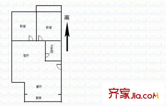 萬廈華府 2室 戶型圖