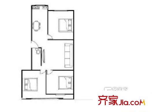 太原 桃園南路化工廳宿舍 戶型圖