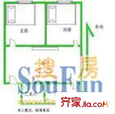 東大盛世華庭 3室 戶型圖