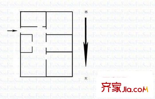 東大盛世華庭 3室 戶型圖