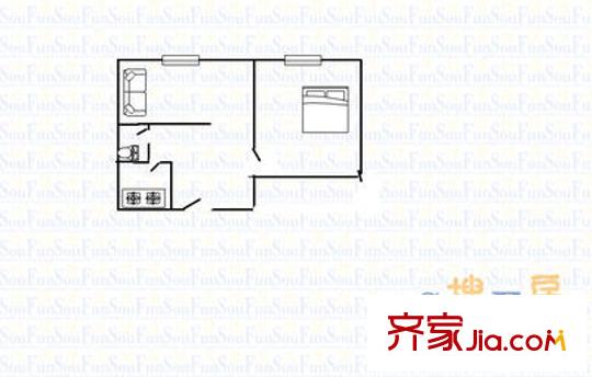 北大街消防隊宿舍 3室 戶型圖