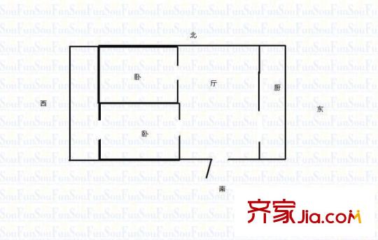 北大街消防隊宿舍 2室 戶型圖