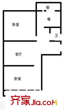 路澤苑 2室 戶型圖