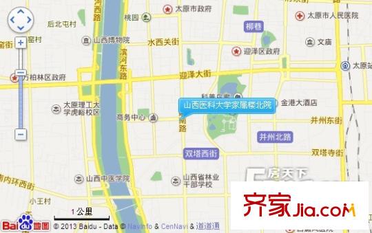 山西醫(yī)科大學(xué)家屬樓交通圖太原  