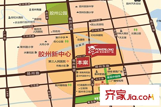 膠州寶龍城市廣場(chǎng)交通區(qū)位圖
