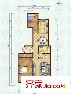 恒實(shí)城市廣場(chǎng)?新城市花園5-4-1戶型 2室2廳1衛(wèi)1廚