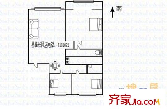 君怡嘉園 3室 戶型圖