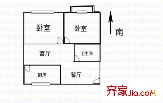 東景花園 3室 戶型圖