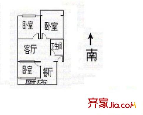 警鑫小區(qū) 3室 戶型圖