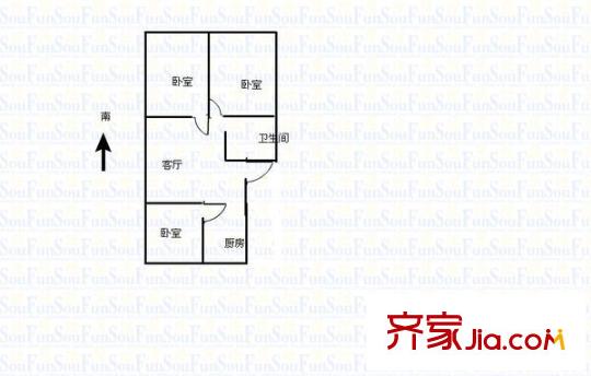 警鑫小區(qū) 3室 戶(hù)型圖