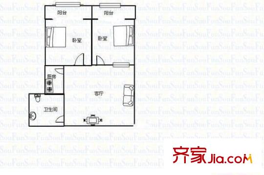 警鑫小區(qū) 3室 戶(hù)型圖