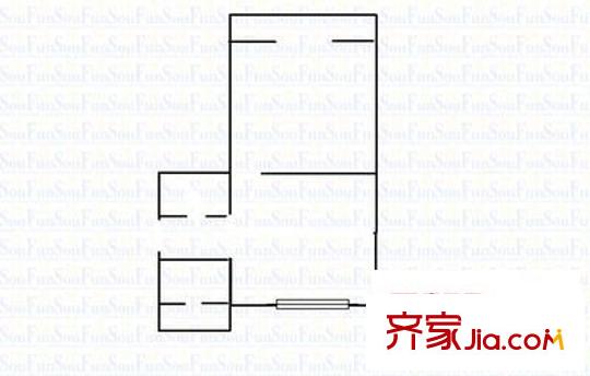 中鐵三局集團濱河小區(qū) 2室 戶型圖