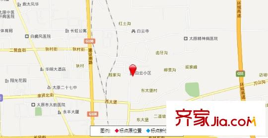 白云小區(qū)交通圖太原  