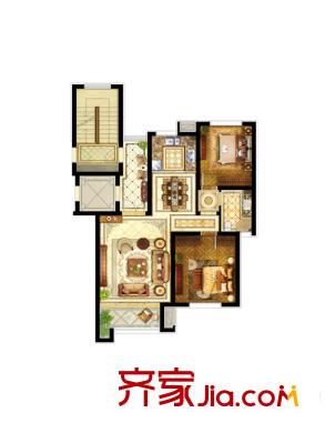 東凱涵美館1號樓A戶型 2室2廳1衛(wèi)1廚