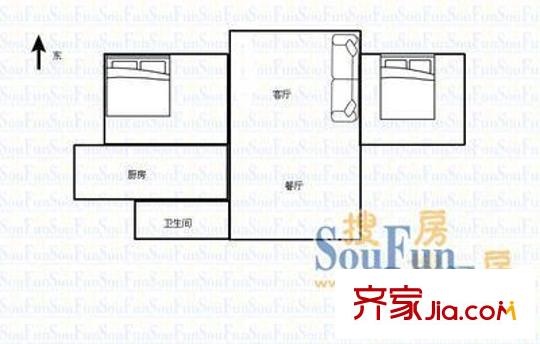 太原 小店4370廠宿舍 戶型圖