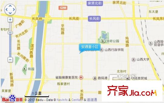 安源里小區(qū)交通圖太原  