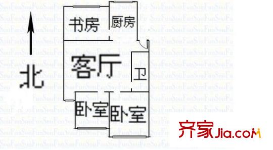 平陽路農(nóng)行宿舍 3室 戶型圖