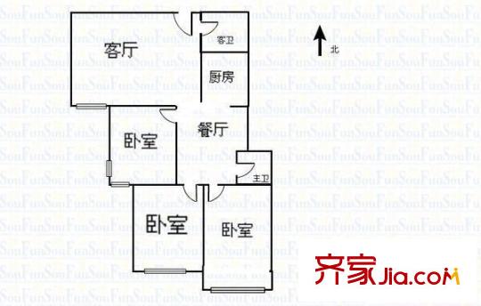 梅園百盛 3室 戶型圖