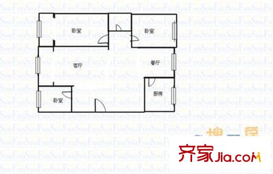 麗華苑 3室 戶型圖