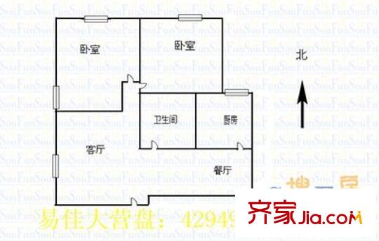 汾河小區(qū) 3室 戶型圖