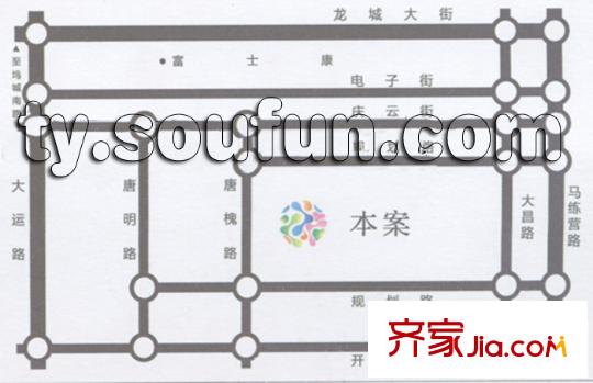 自由度交通圖區(qū)位圖