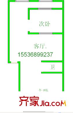 橡膠廠宿舍 2室 戶型圖